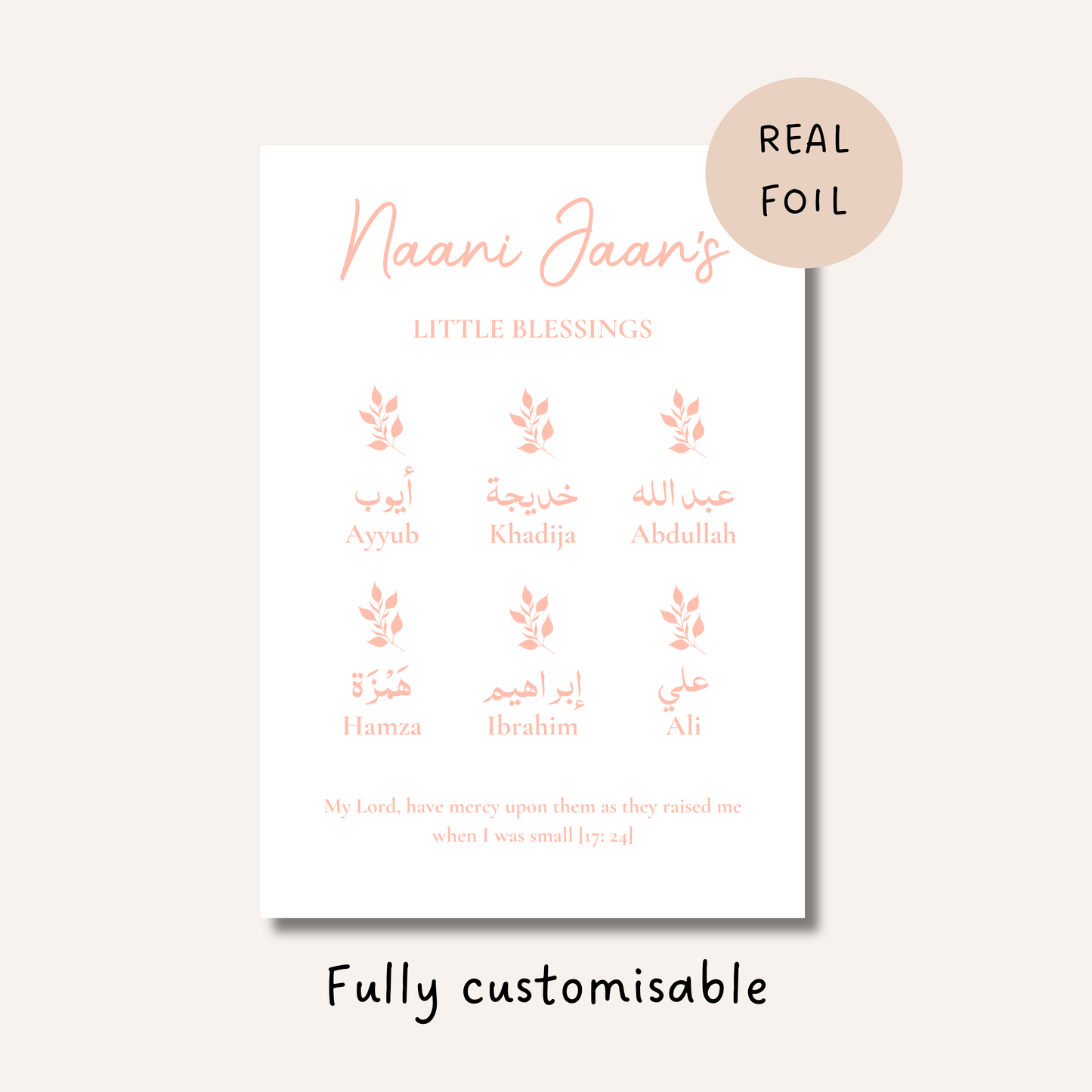 Our Little Blessings Foiled Print