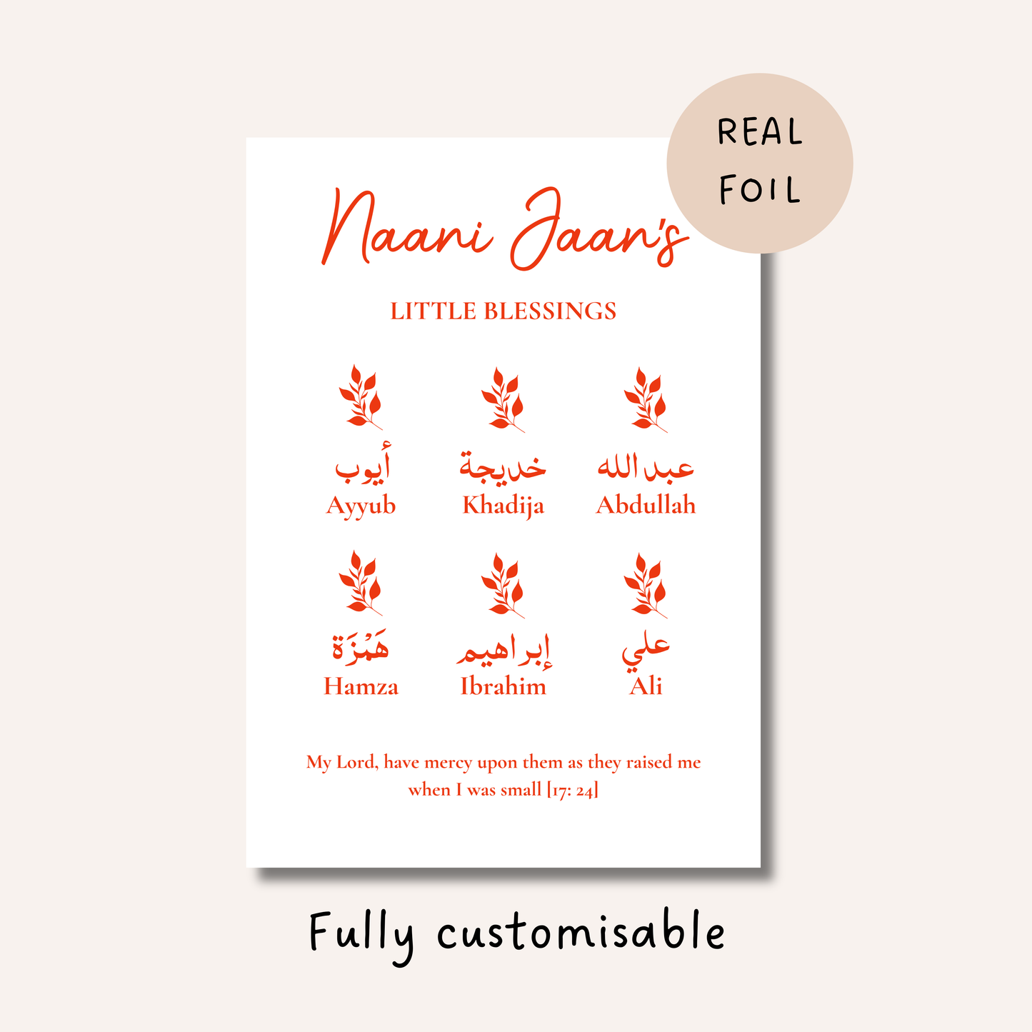 Our Little Blessings Foiled Print