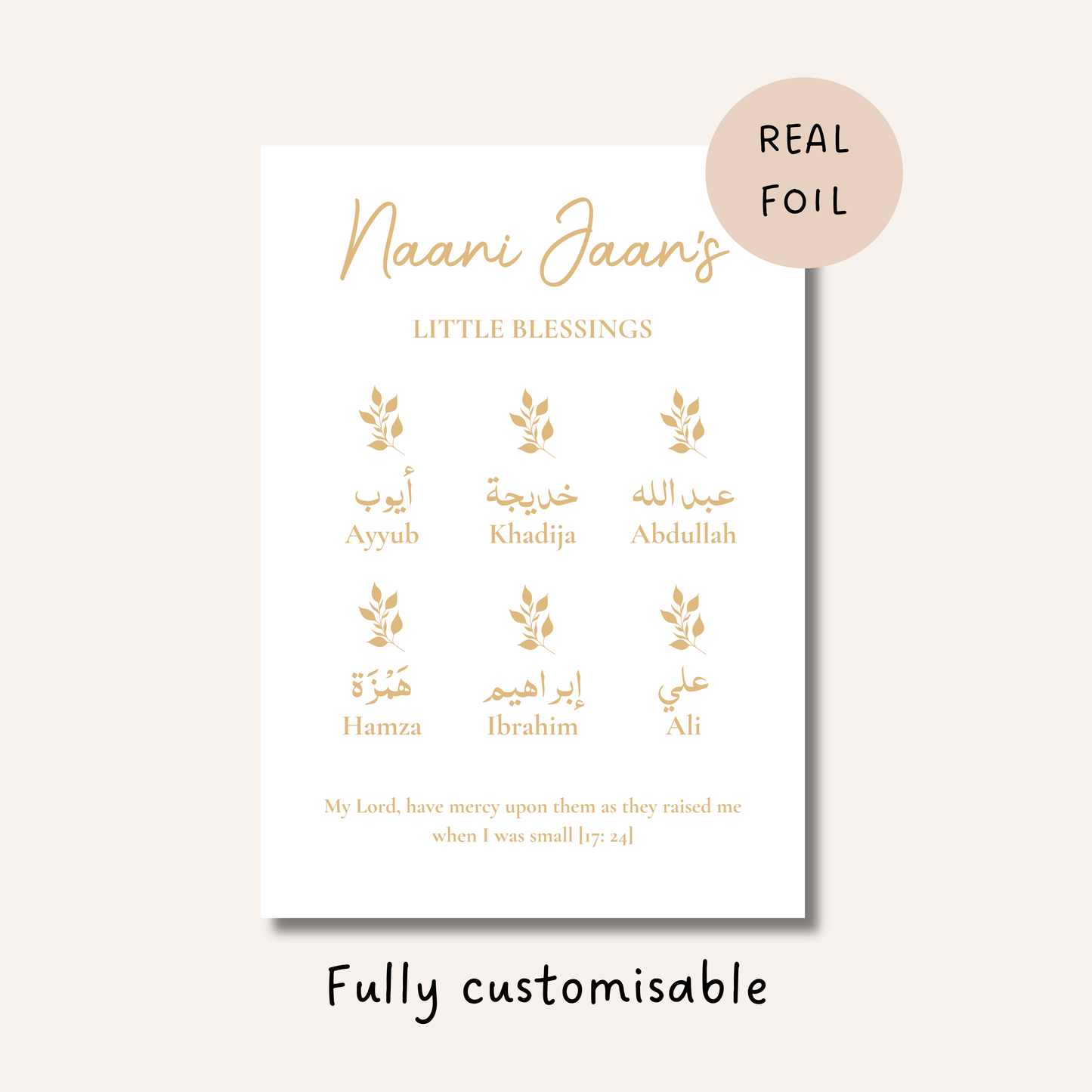 Our Little Blessings Foiled Print