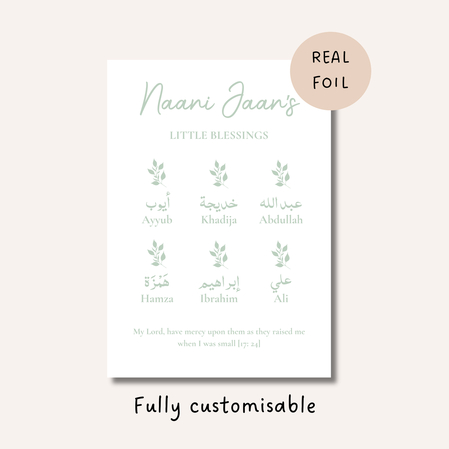 Our Little Blessings Foiled Print