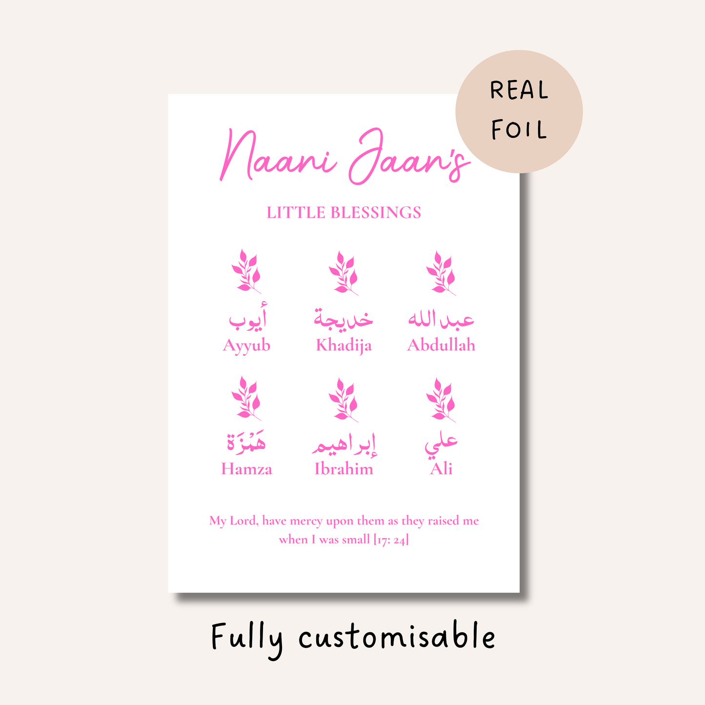 Our Little Blessings Foiled Print